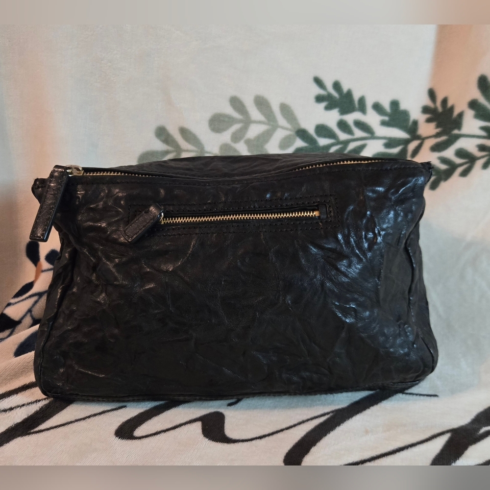 💯 Authentic Givenchy Pandora 2Way Black Gold Sheep Leather Handbag - Picture 10 of 16